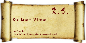 Kettner Vince névjegykártya